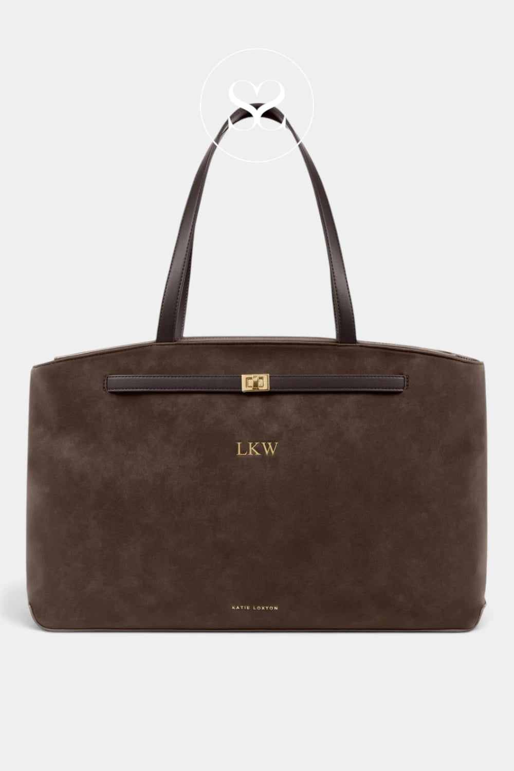 Katie Loxton Chocolate Suedette Tote Bag - Orin Ireland