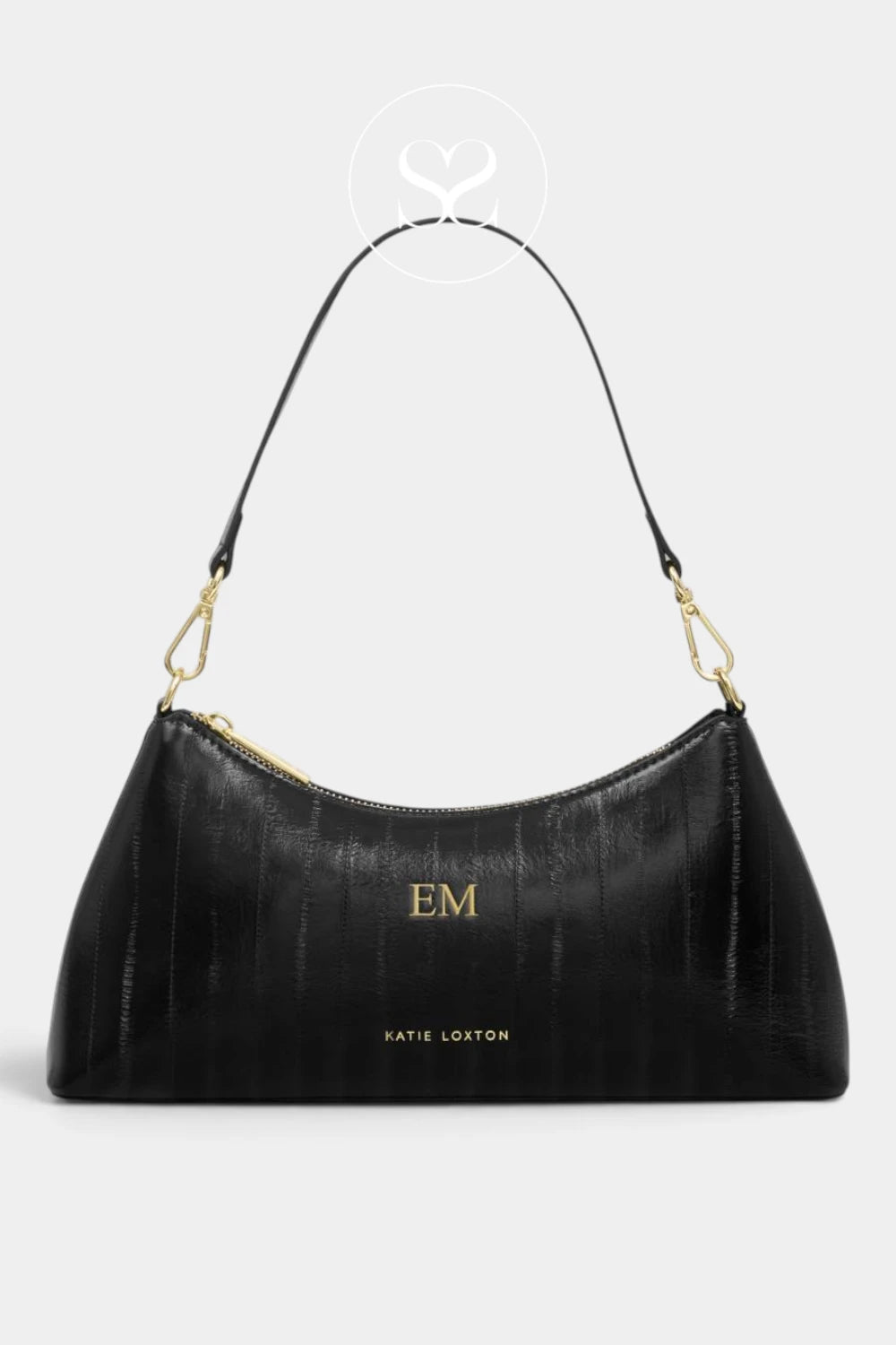 Katie Loxton Black Eel Small Shoulderbag - Miley for Women  - IRELAND