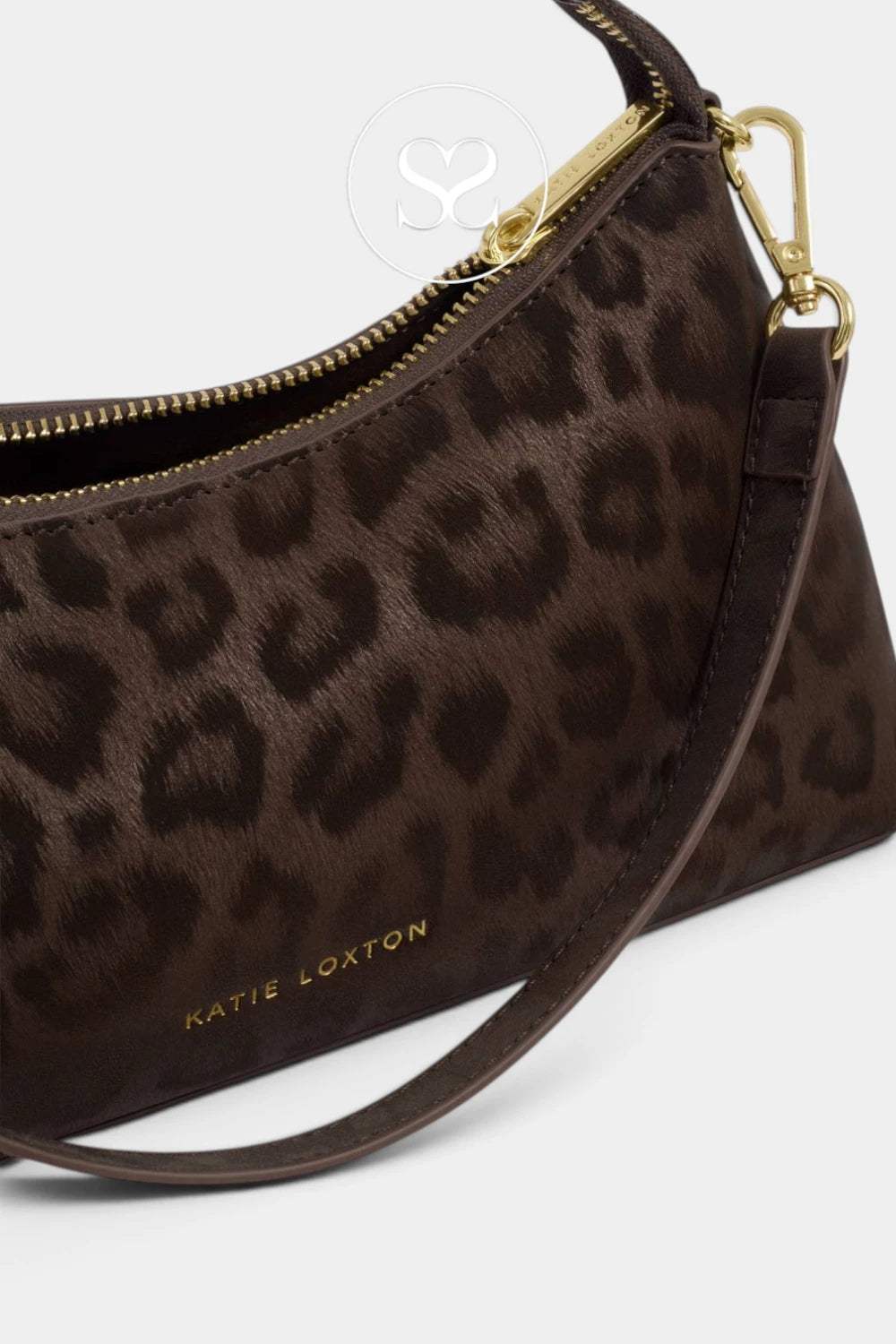 Katie Loxton Chocolate Leopard Small Shoulderbag - Miley