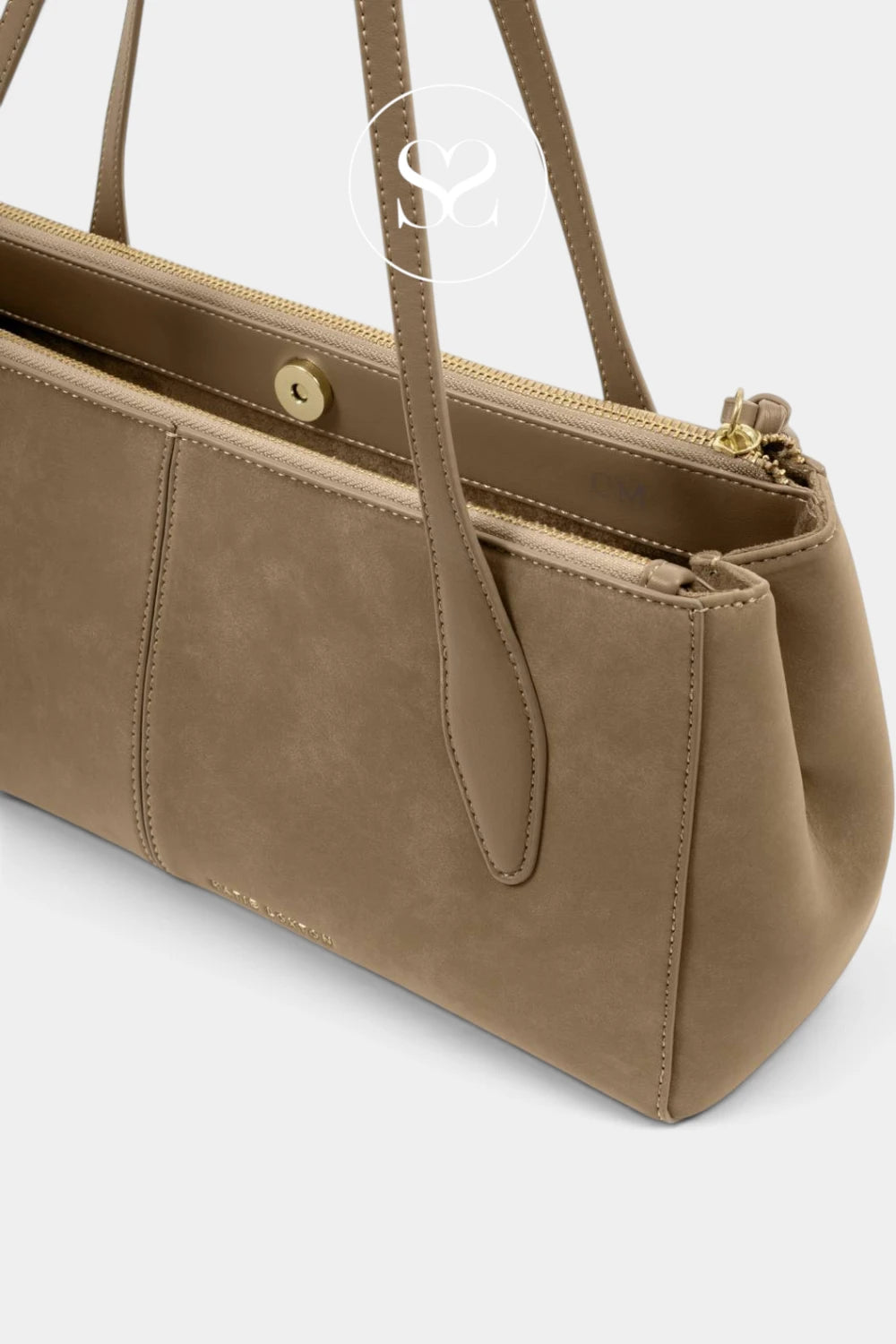 Katie Loxton Taupe Suedette Shoulderbag - Hattie