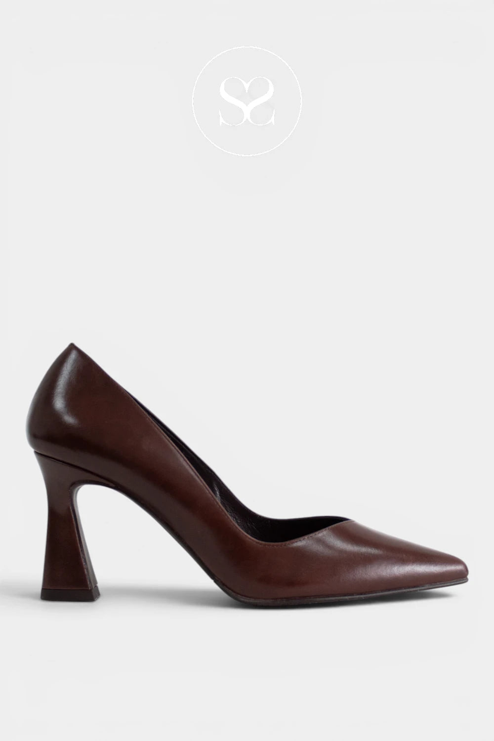 LODI Ralina brown leather court shoe for Women - Ireland
