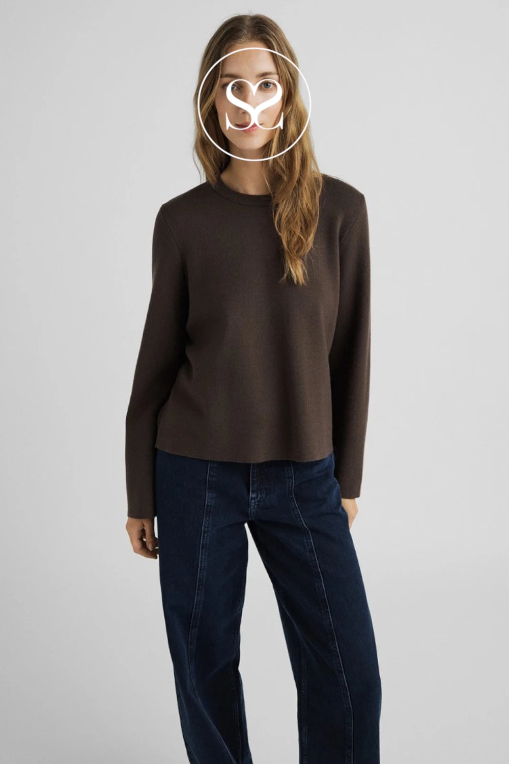 MSCH Copenhagen Brown Round Neck Pullover - Agatha East