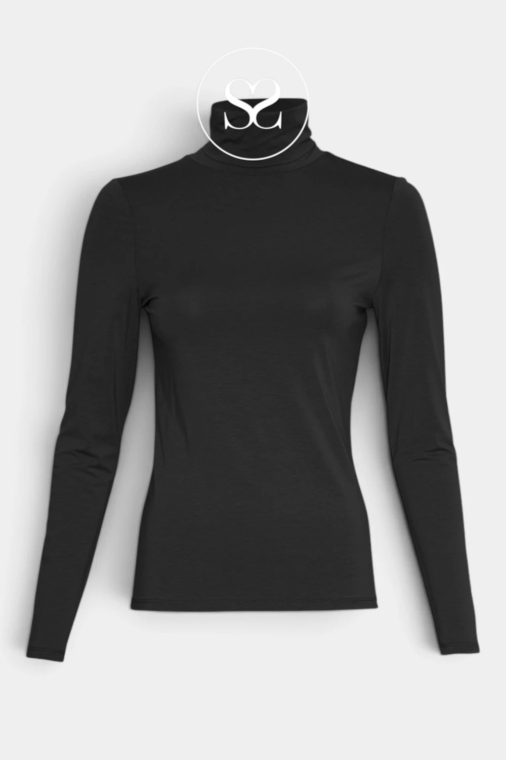 MSCH Copenhagen Black Roll Neck Long Sleeved Top - Betrina