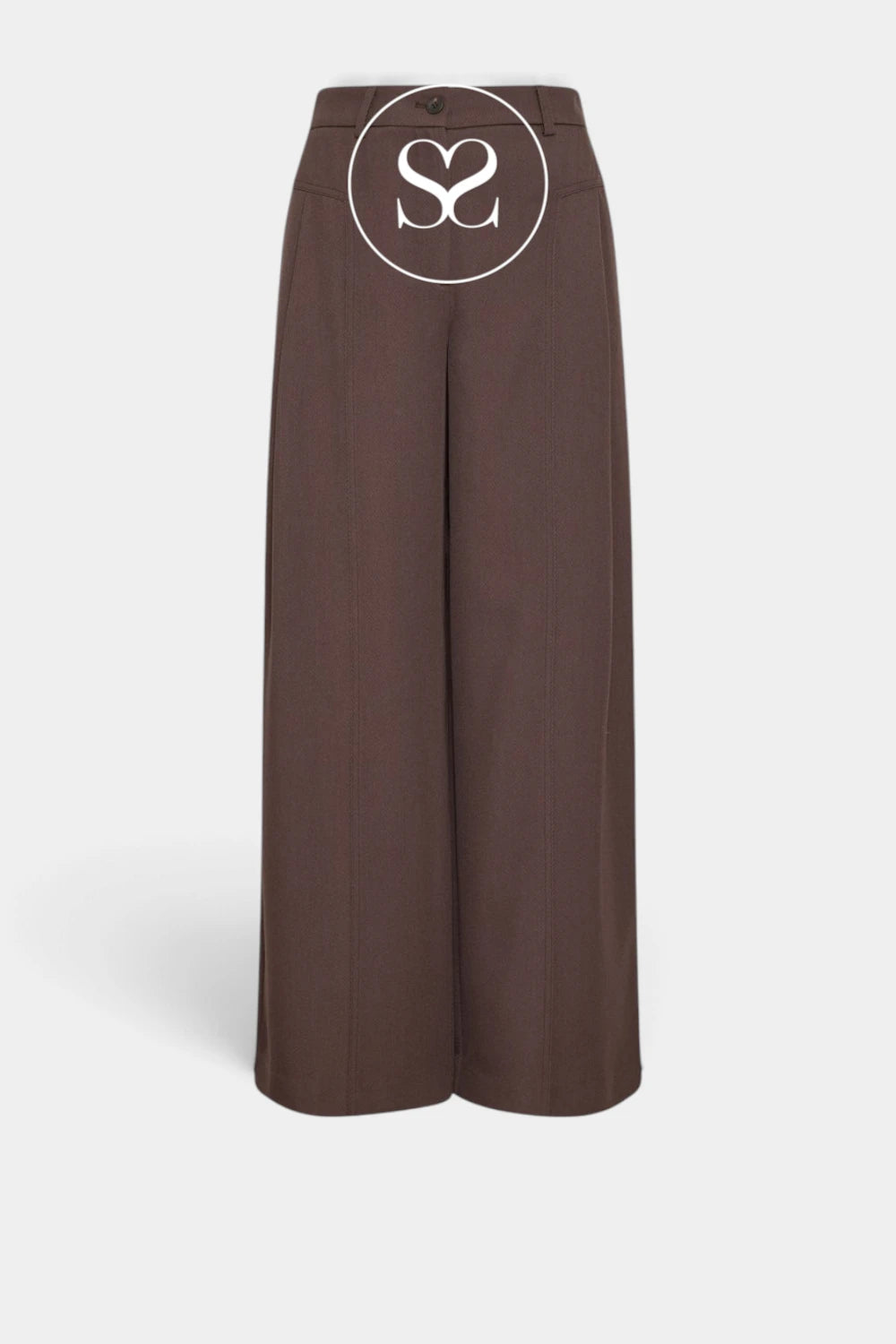 Brown Wide Fit Trousers - Lauretta