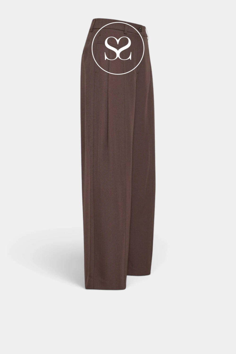 Brown Wide Fit Trousers - Lauretta