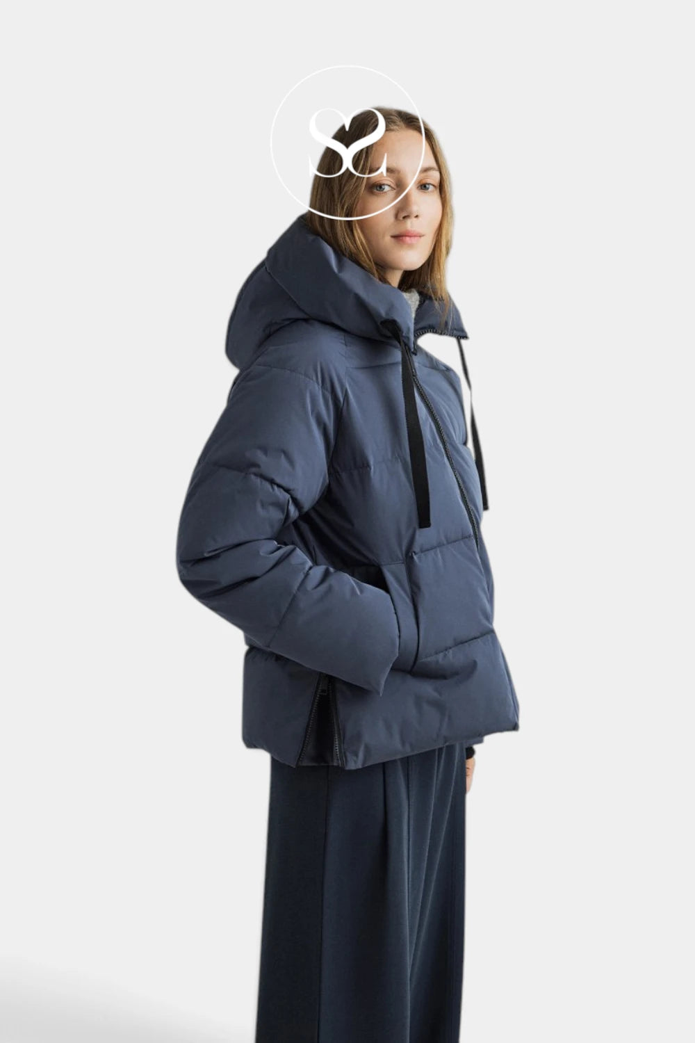 MSCH Copenhagen Blue Short Puffer Jacket - Pavinaria