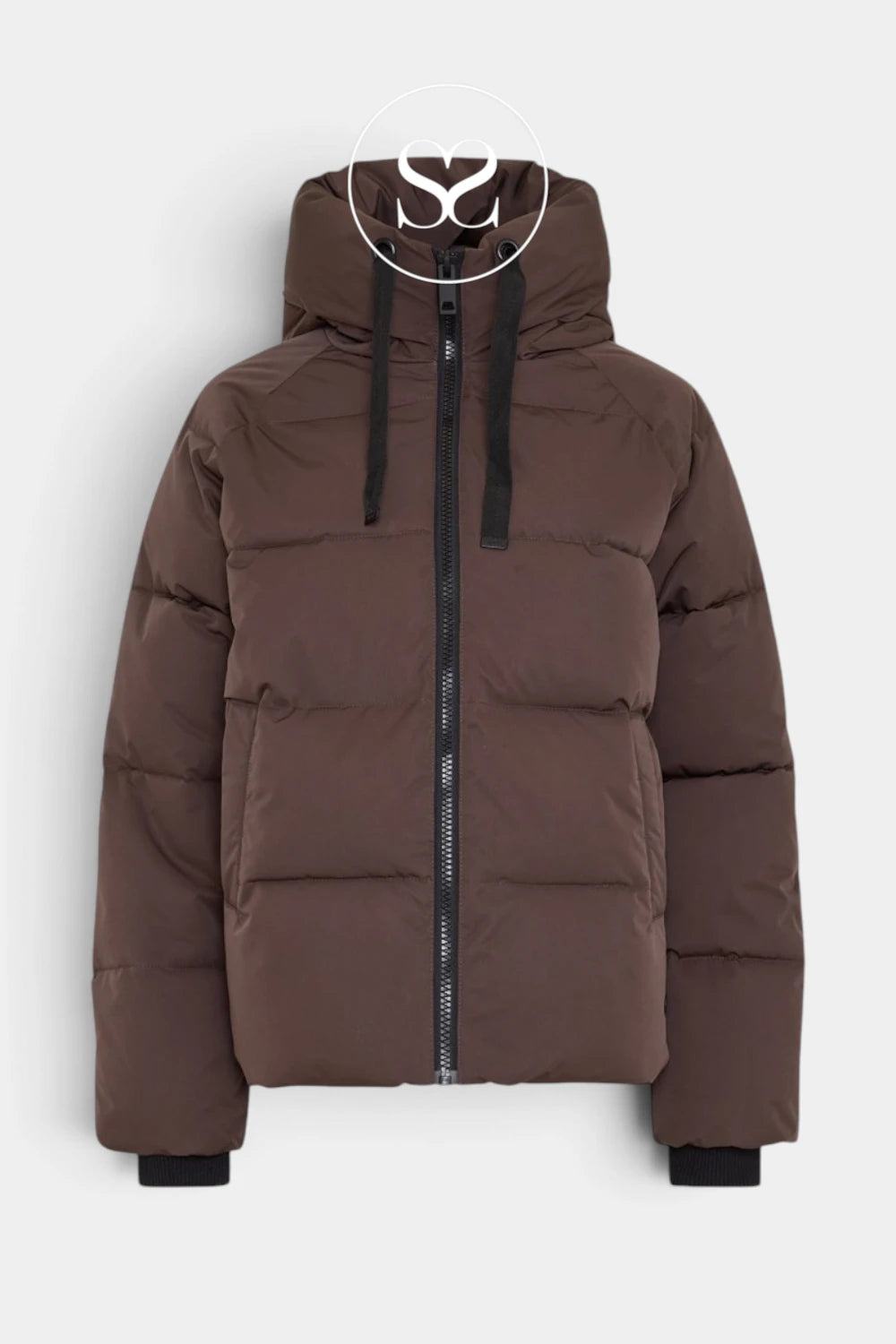 MSCH Copenhagen Brown Short Puffer Jacket - Pavinaria