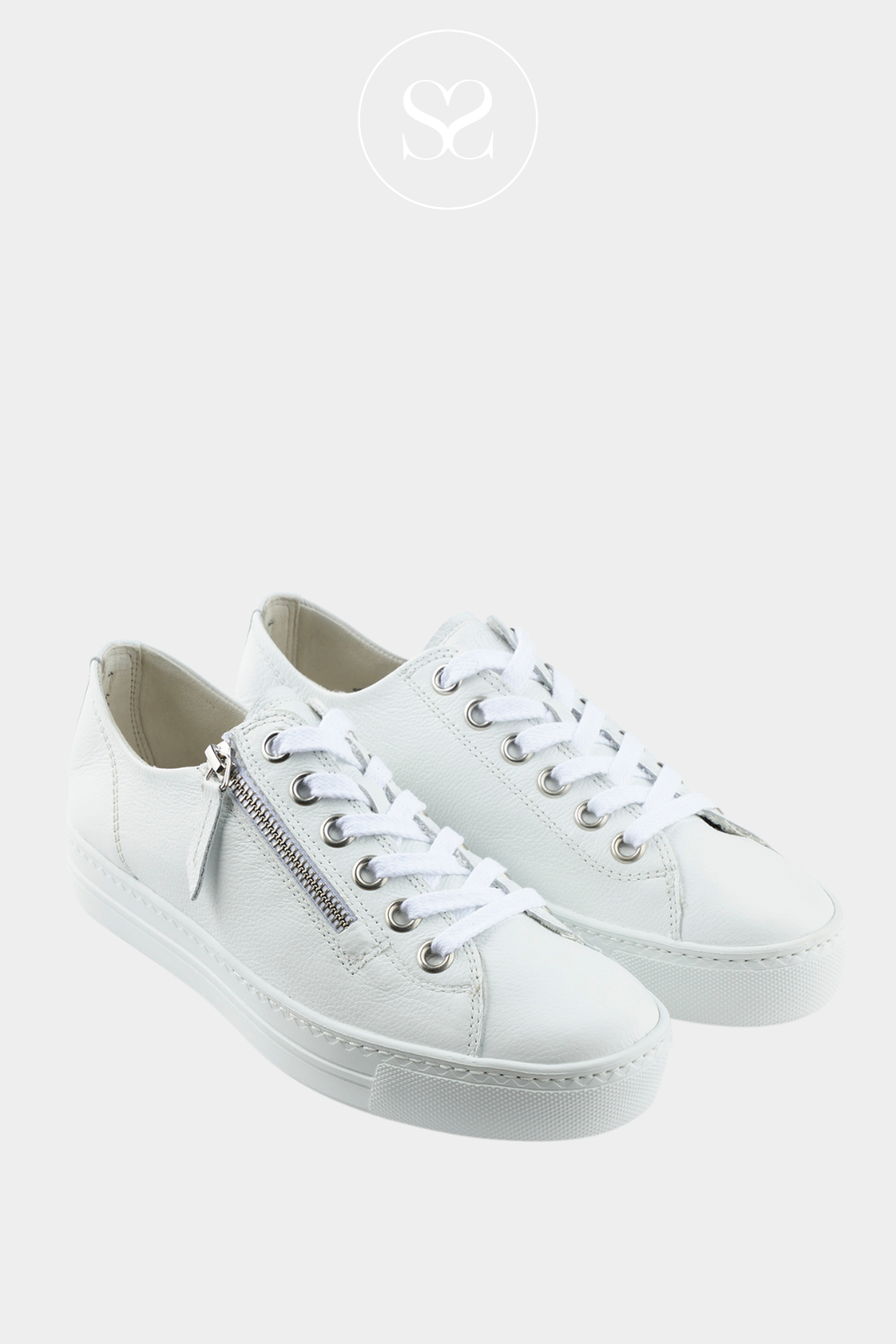 Comfortable white trainers from Paul Green