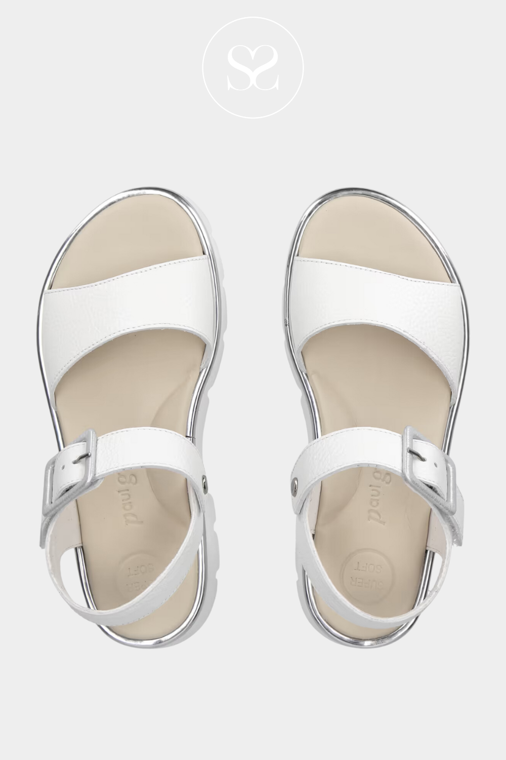 comfortable white sandals - Paul Green Ireland