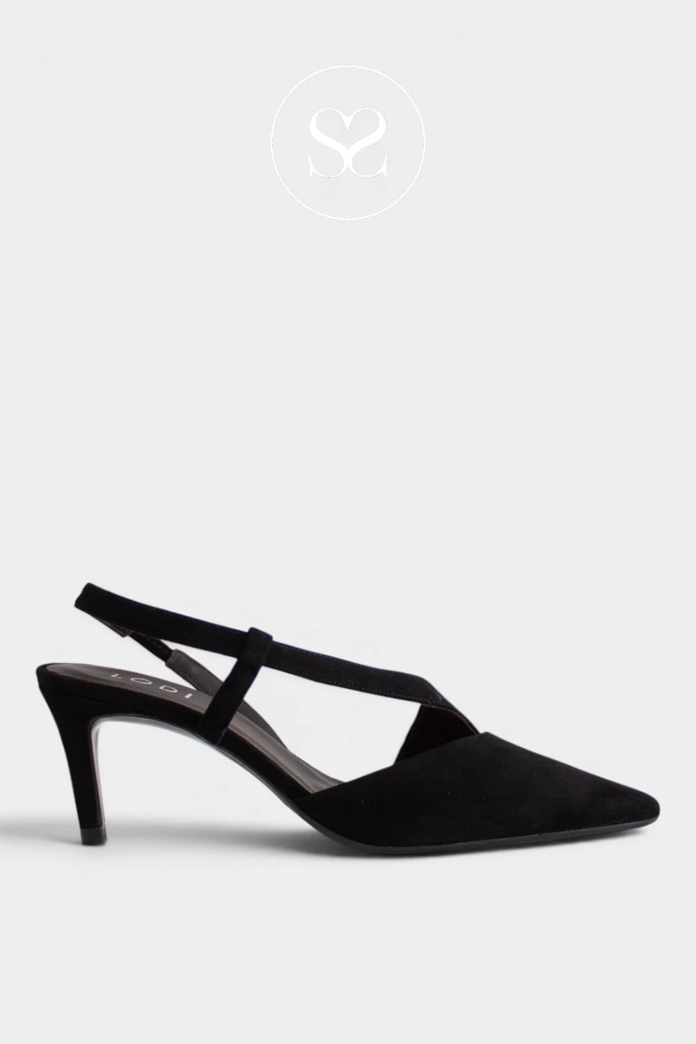 Lodi Black Suede Pointed Toe Heels - Naltom