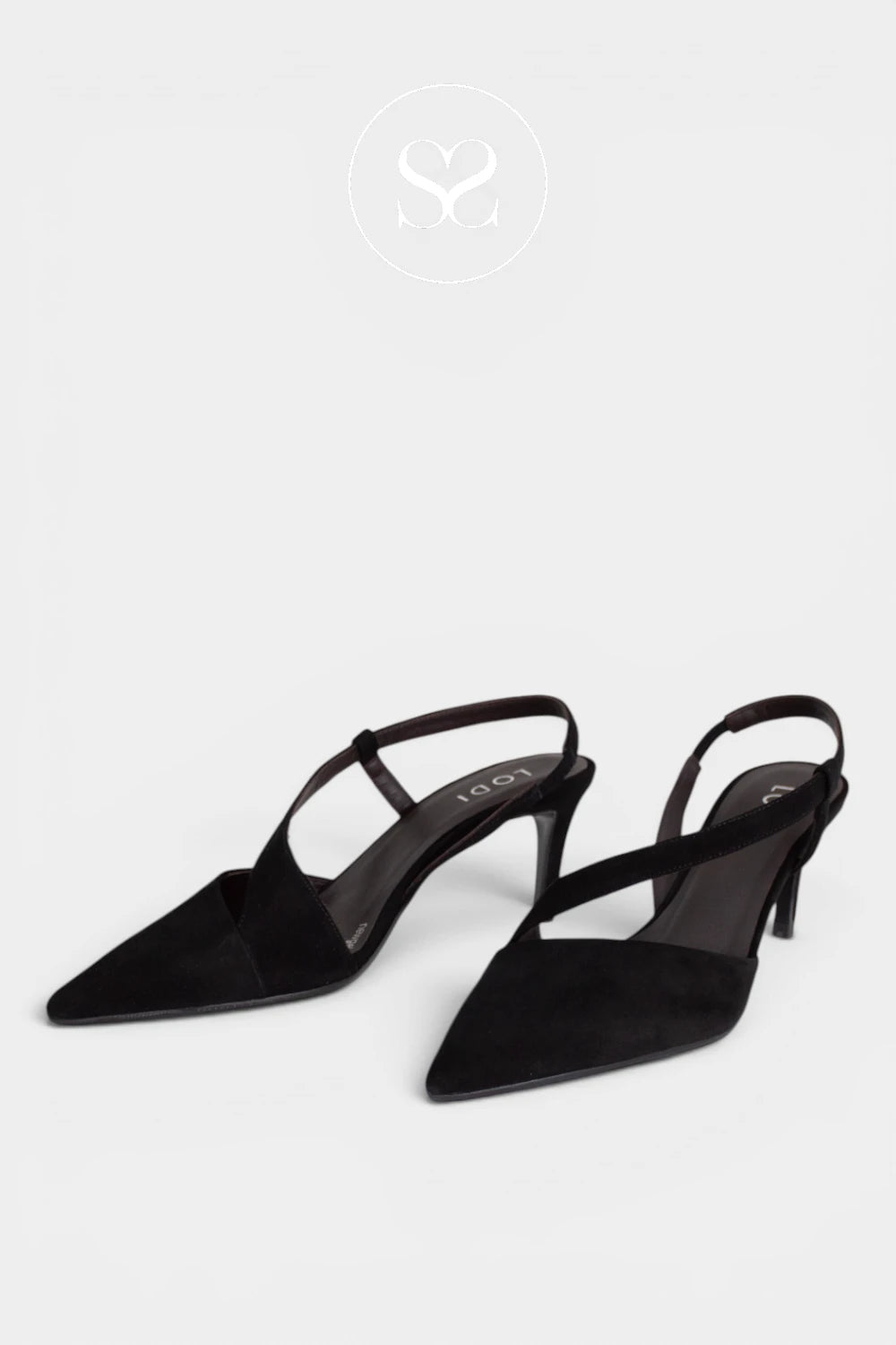 Lodi Black Suede Pointed Toe Heels - Naltom