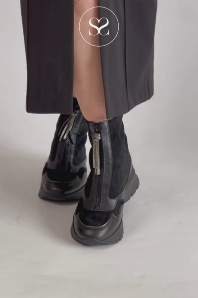 Wedge boots in black from Hispanitas shoes Ireland