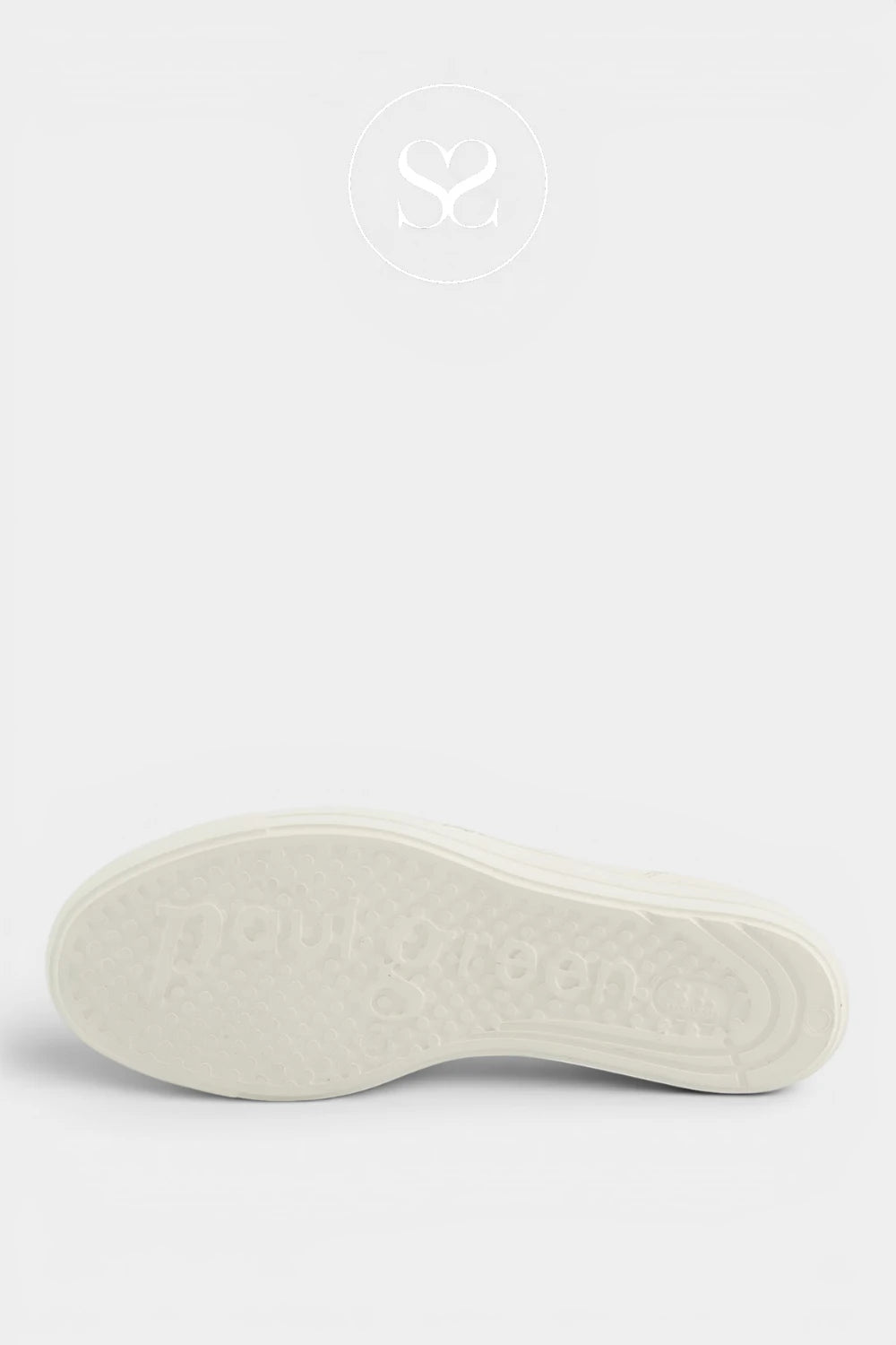 Simple white casual shoe with neat stitching, a rounded toe and understated side stripe accents - Ireland