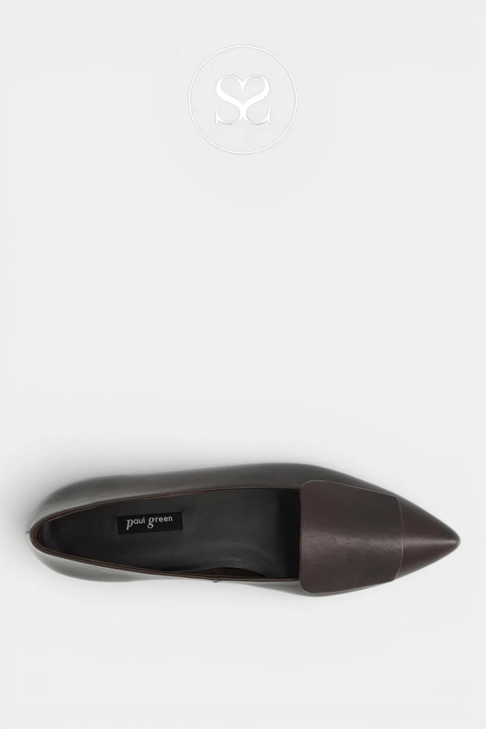 Minimal loafer-style flat featuring a smooth apron panel across the vamp for a modern, understated shape for Women in ireland