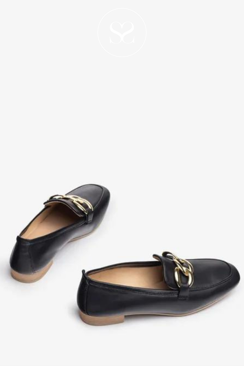 unisa flat loafers for women with gold buckle