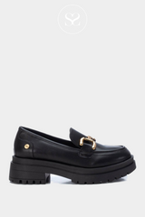XTI 142085 BLACK CHUNKY LOAFER