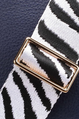 ELIE BEAUMONT ZEBRA PRINT ADJUSTABLE BAG STRAP