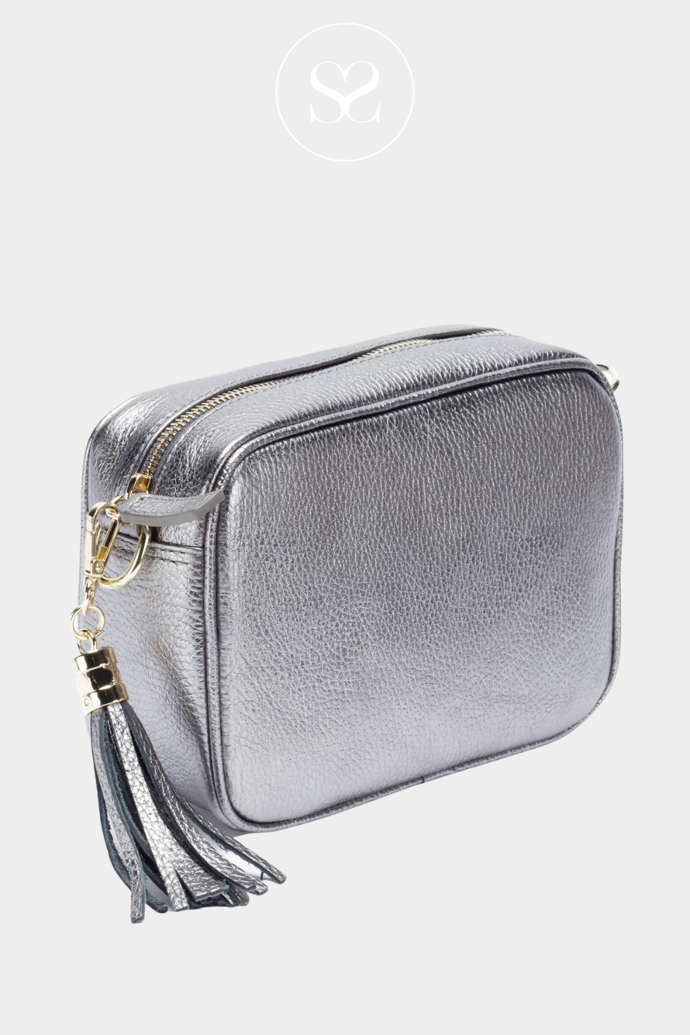 ELIE BEAUMONT SILVER CROSSBODY LEATHER BAGS
