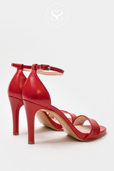 RED HIGH HEEL SANDALS FROM LODI