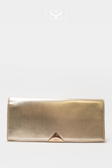 LODI GOLD LEATHER CLUTCH
