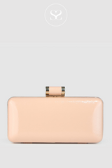 NUDE PATENT CLUTCH BAG FROM LODI