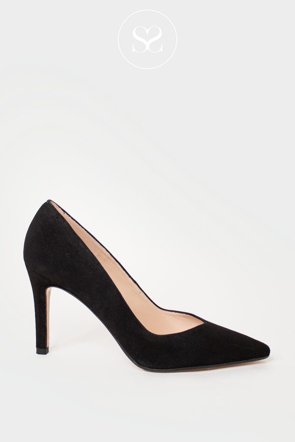 LODI RABOT BLACK SUEDE HIGH HEELS WITH GEL INSOLE
