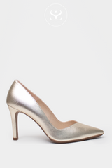 LODI RABOT GOLD COURT SHOE HIGH HEEL WITH A POINTED TOE
