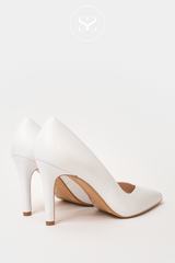 LODI RABOT COURT SHOES IN WHITE LEATHER