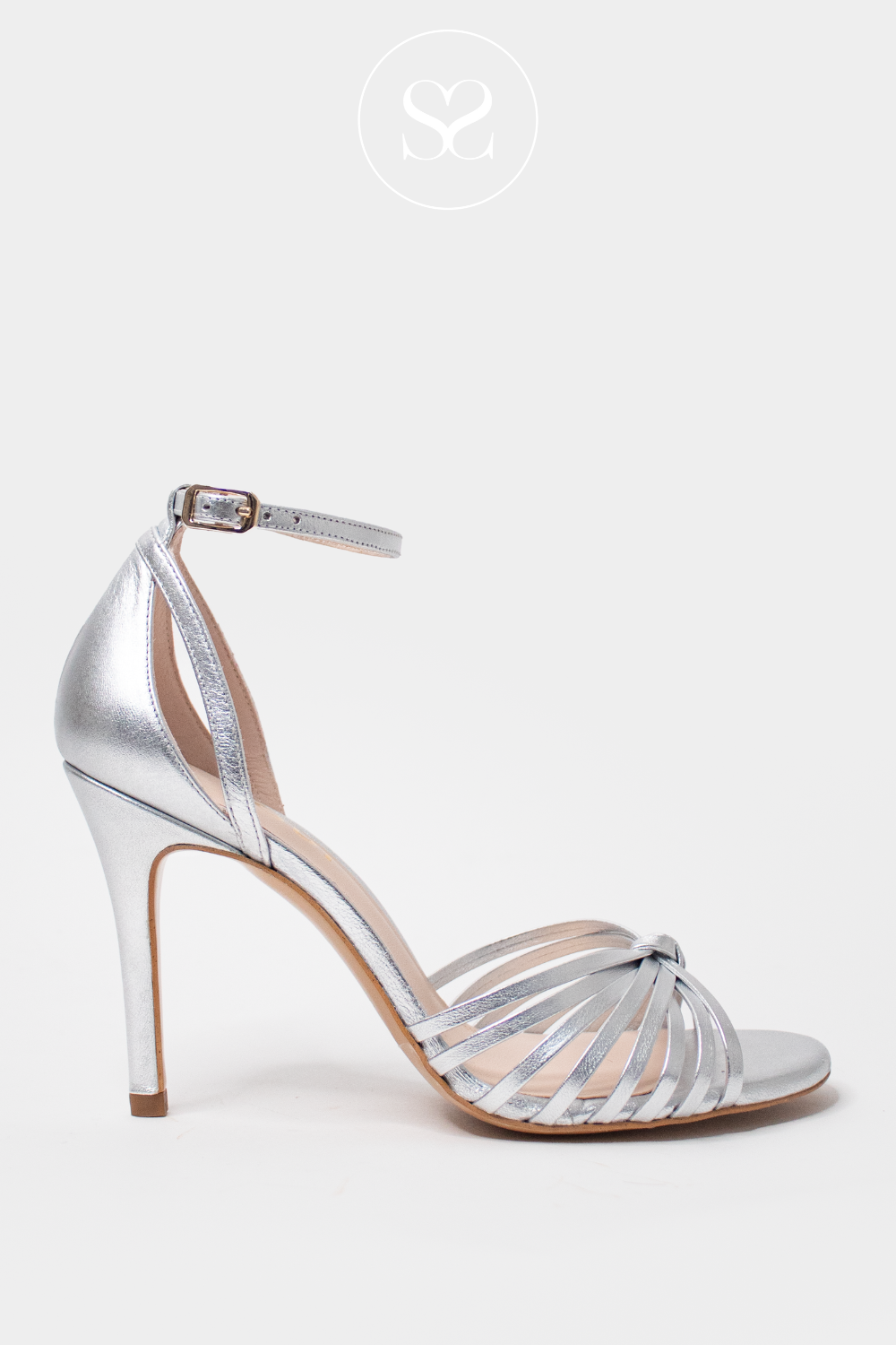 Silver Rhinestone Sandal with 3-inch Clear Heel BELLE-316 – FantasiaWear