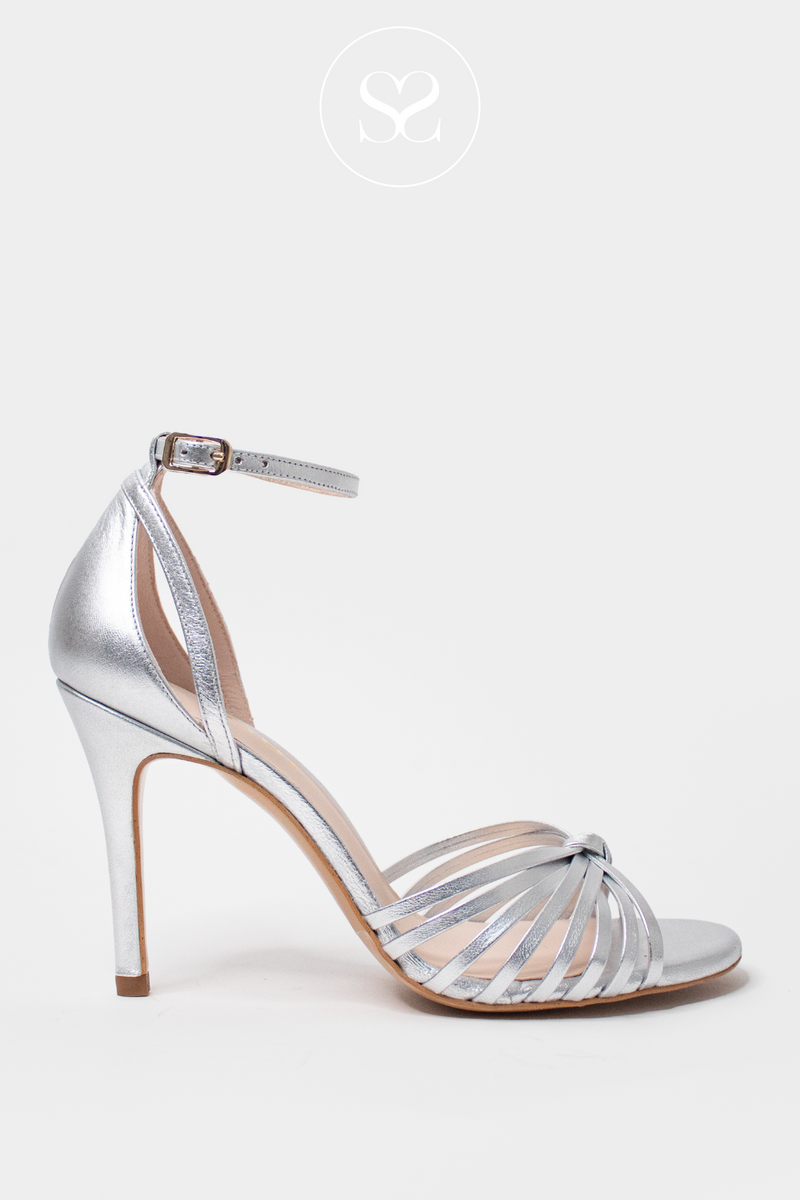 LODI YISIS SILVER HIGH HEEL SANDALS