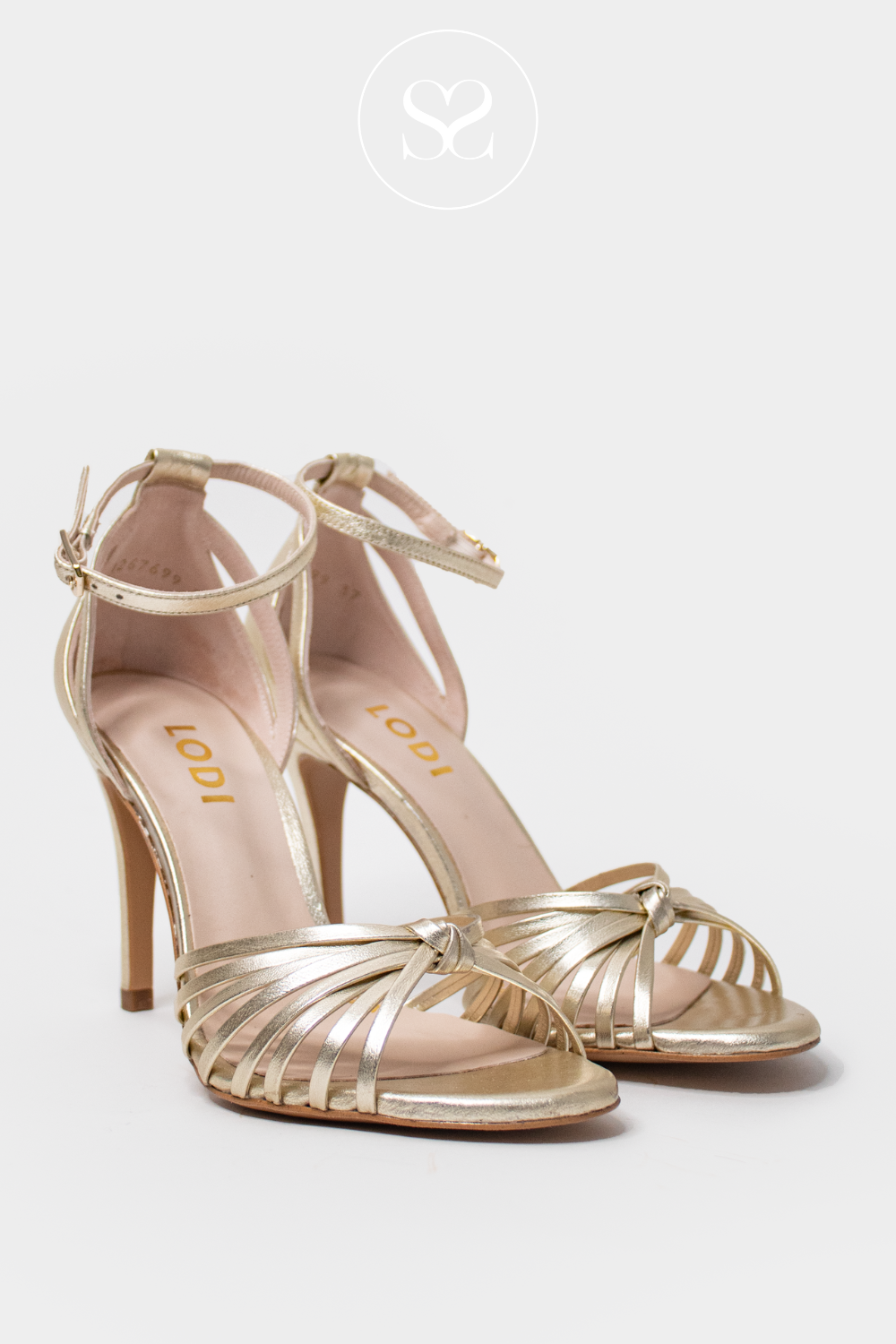 GOLD OCCASION SANDALS FOR WOMEN WITH HIGH HEEL - LODI