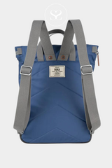 ROKA CANFIELD B WATERPROOF BACKPACK BAG WITH FRONT ZIP POCKET, TWO SIDE DRINKS POCKETS AND GREY STRAP HANDLE