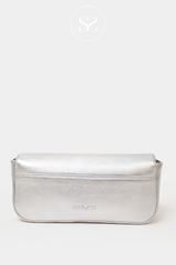 SMALL UNISA CLUTCH BAG IN SILVER