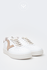 VICTORIA CHUNKY WHITE TRAINERS 1258201 IN WHITE AND TAUPE
